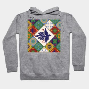 Mexican Talavera Tiles Colorful Pattern Hoodie